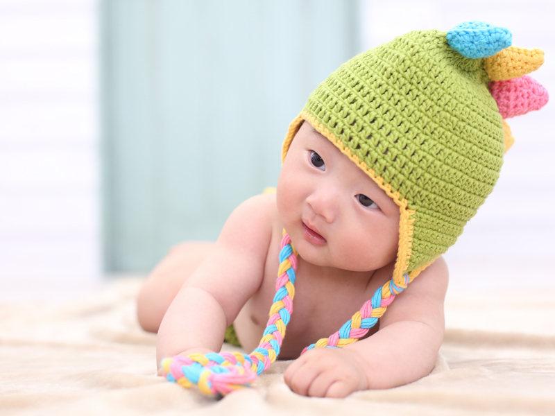 お宮参りで裸んぼ