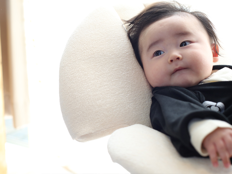 お宮参りの準備中に