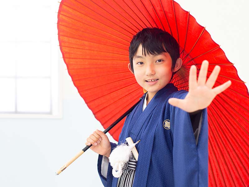 和傘でかっこよく